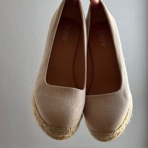 J. Crew Tan Espadrille Flats with Jute Sole